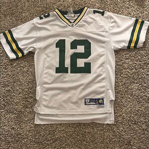 Kids White and Green Jersey